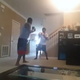Image from video of Tavis Sellers boxing with his teenage son
Facebook screenshot